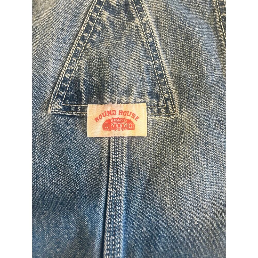 Round House Blue Jean Overalls Men 46x30 USA Western Chore Barn Cowboy Work - Picture 10 of 10